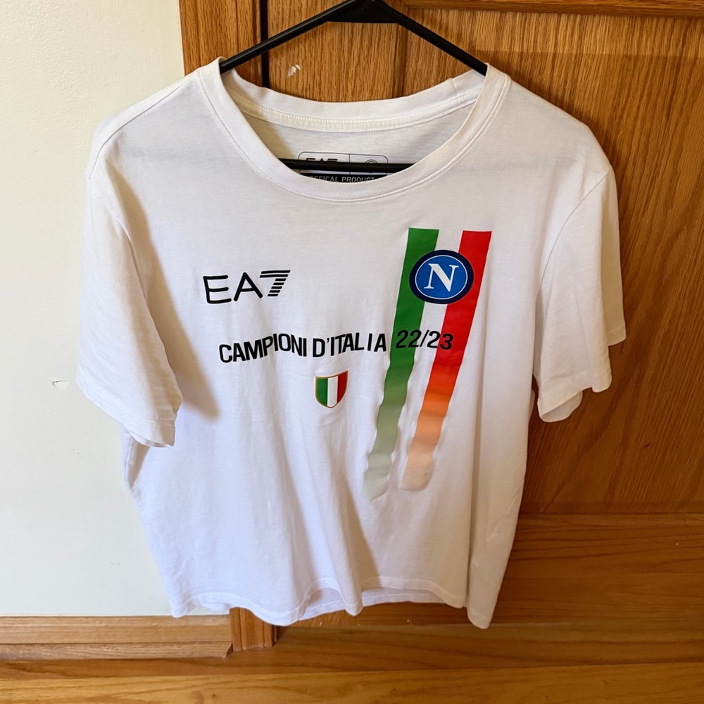 Napoli 3 Campioni 2022/2023 FOOTBALL SHIRT JERSEY TEE EA7 EMPORIO ARMANI